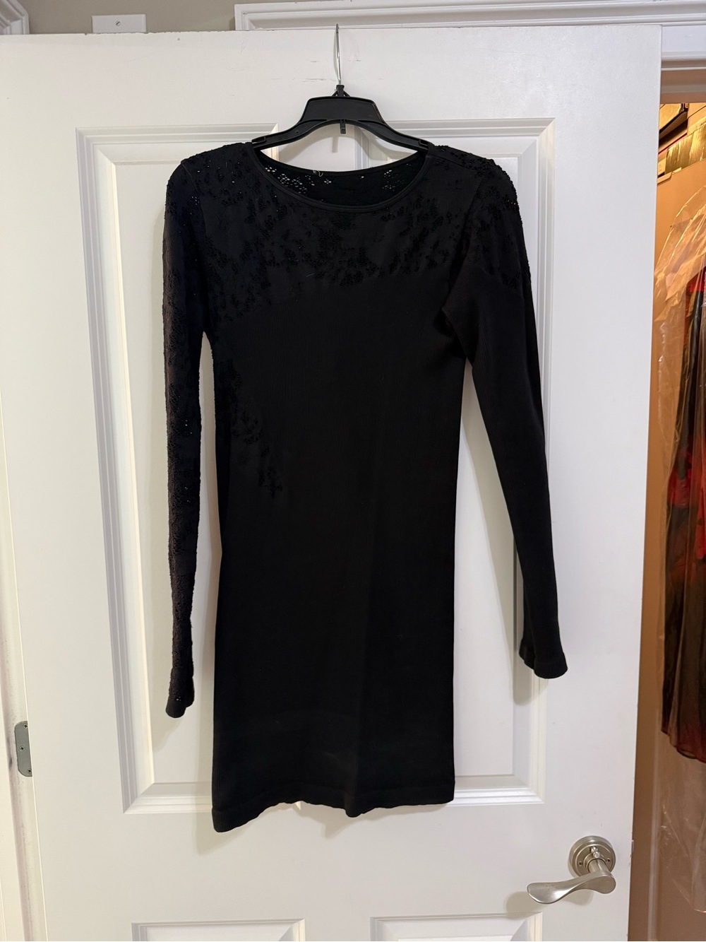 Bebe large bodycon dress black
